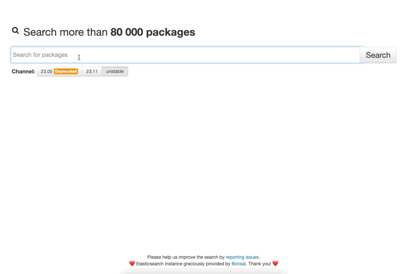 Nix Packages suchen